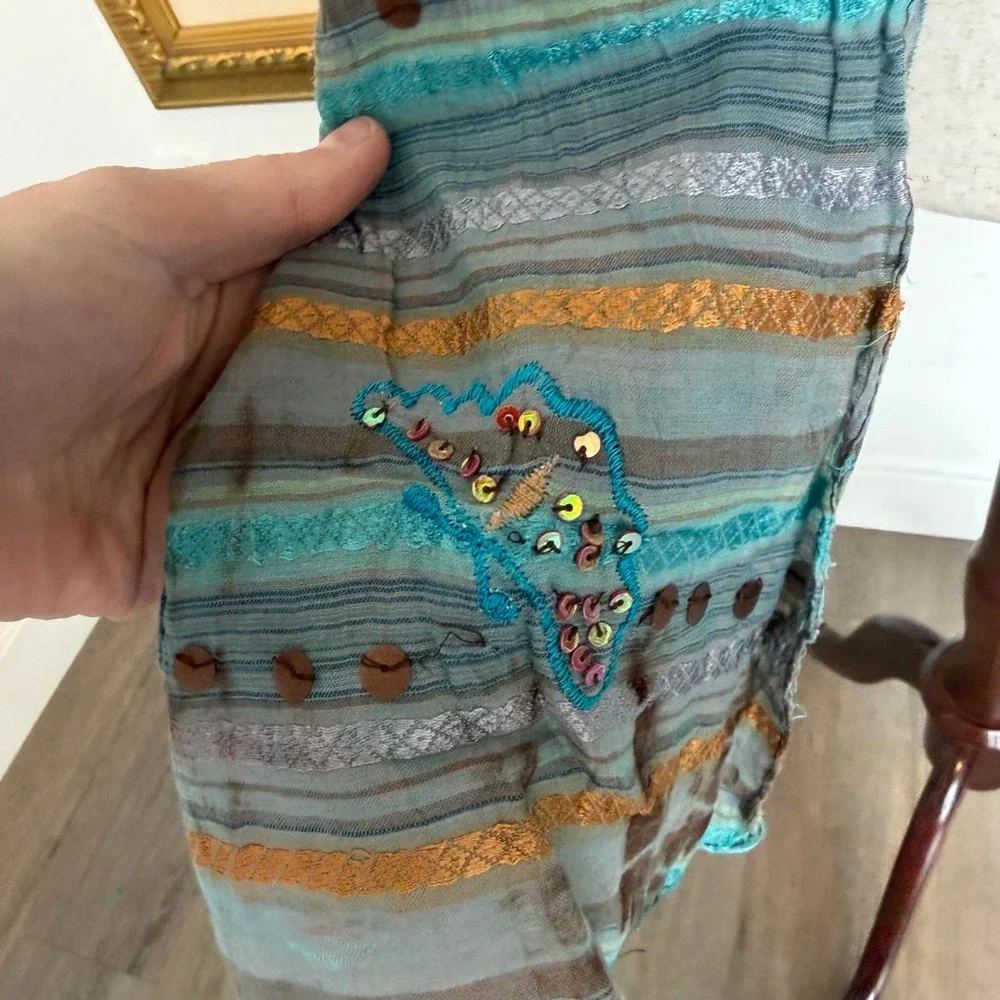 Whimsi Boho Fairy Butterfly Sequined Scarf